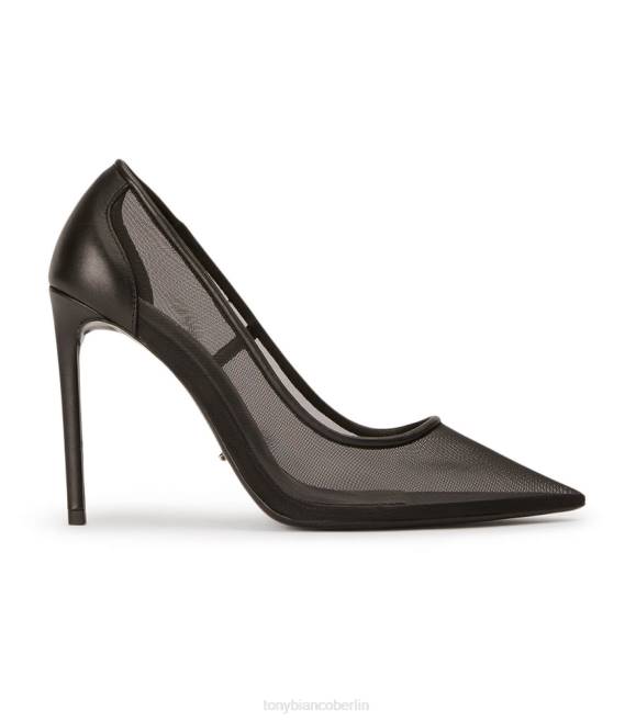 Stöckelschuhe| de Tony Bianco Frauen Spitzenabsätze schwarzes Netz 462474