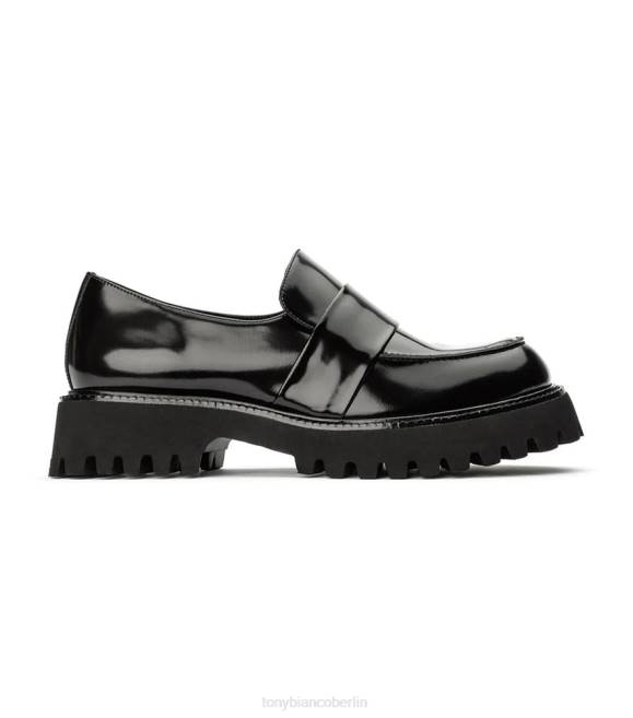 Slipper| de Tony Bianco Frauen Gisele Freizeitschuhe Schwarz, hochglänzend 4624604