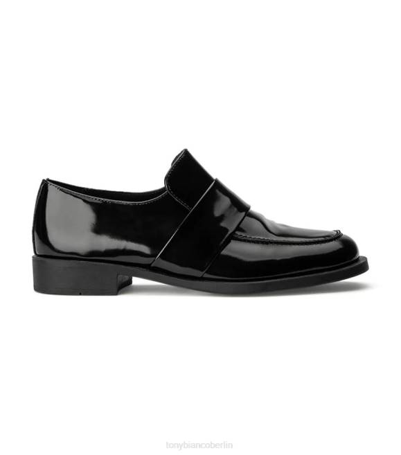 Slipper| de Tony Bianco Frauen Rovin-Wohnungen Schwarz, hochglänzend 4624598