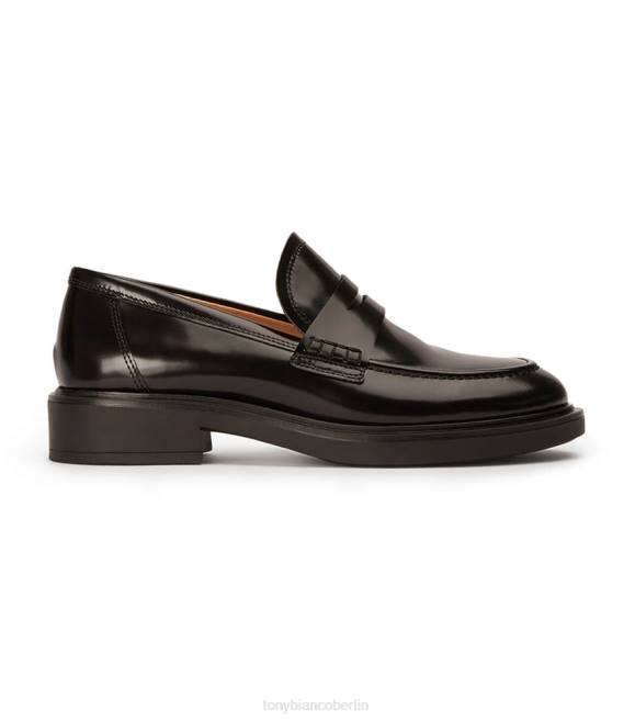 Slipper| de Tony Bianco Frauen schätze Wohnungen Schwarz, hochglänzend 4624588
